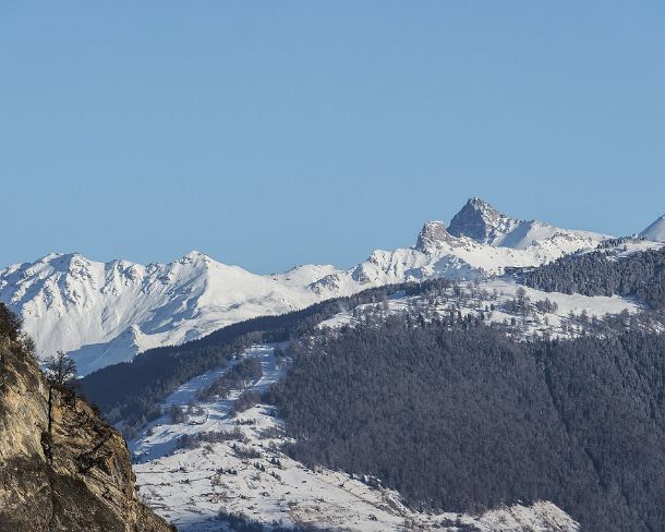 smGVA_MSC_c4s4015_g Peak of Bietschhorn seen from Ovronnaz, Pennine Alps, Wallis, Switzerland