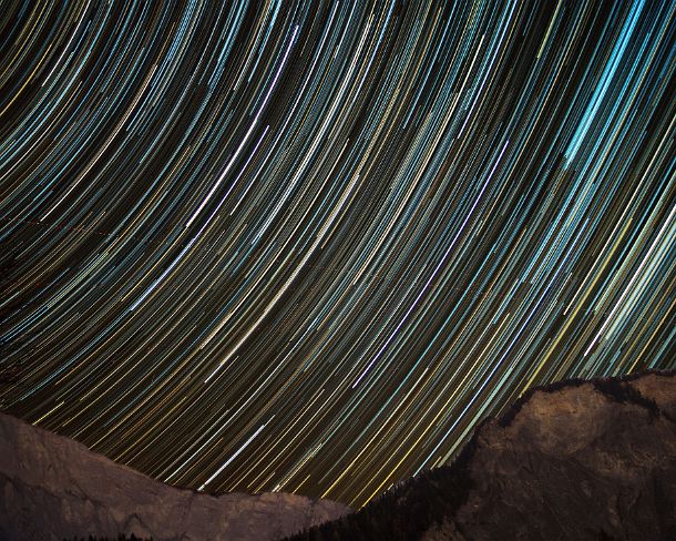 smGVA_MSC_c4tstartrails_NO1 Startrails, North-East sky, November 2021, Ovronnaz, Valais, Switzerland